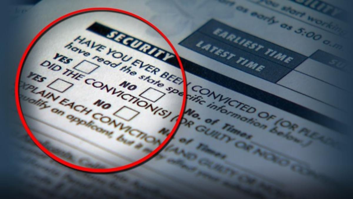 ban the box criminal background question application